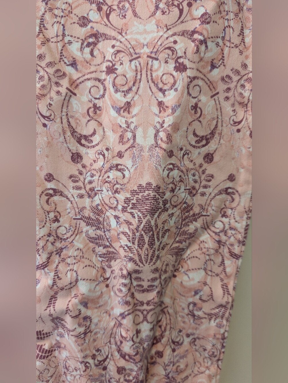 NEW Gloria Vanderbillt Amanda Slimming Jean Women's Rosy Pink Roman Scrolls NWT! - Picture 8 of 16